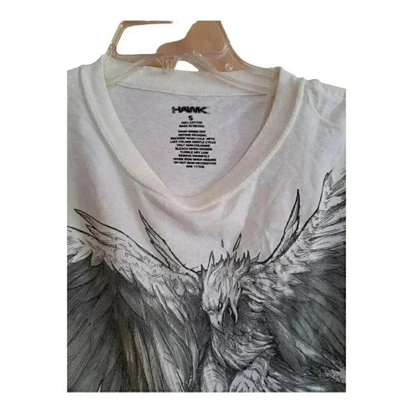 Tony Hawk Mens S Wings Y2K Tee Shirt Top Off White Graphic Print 100% Cotton - Picture 3 of 5